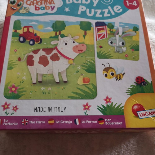 Lisciani Carotina Baby Puzzle The Farm used, 6 small puzzles