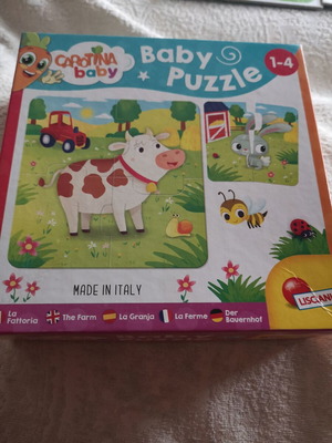 Lisciani Carotina Baby Puzzle The Farm used, 6 small puzzles