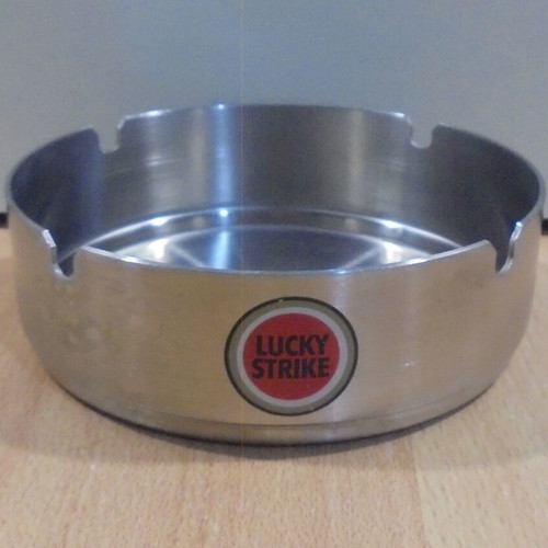 Lucky Strike Cigarettes Promotional Metal Ashtray Like New