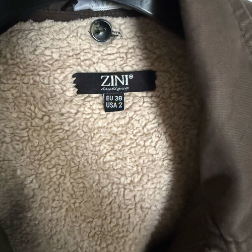 Zini jacket used, green, size S, with removable fur