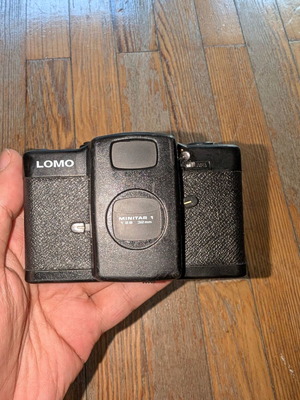 Lomo LC-A 35mm compact film camera used with Minitar-1 32mm f/2.8 lens