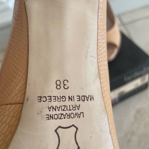 A-Cold-Wall Peep Toe Leather Women's Pumps used, nude, size 38