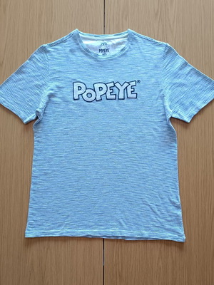 Zara x Popeye ανδρικό ριγέ ανάγλυφο T-shirt μέγεθος L σαν καινούργιο