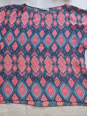 Gianni Rodini summer blouse like new, multicolor, XL