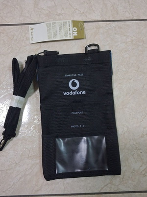Travel document holder new Vodafone brand with multiple compartments