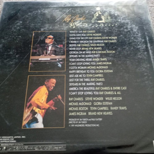 Ray Charles 50 Years In Music Laserdisc like new, R&B Soul