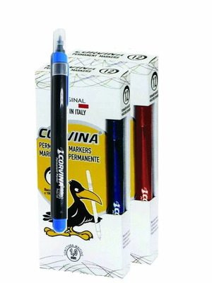 Corvina permanent marker 1mm blue new