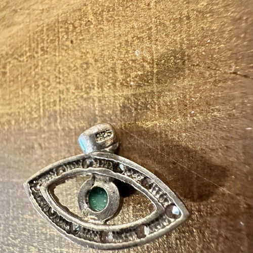 Silver pendant with zircon and topaz 925 like new from Kalamata
