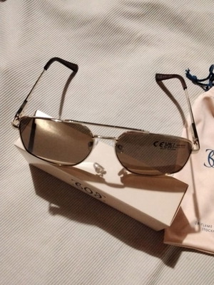 Sunglasses new, beige and brown