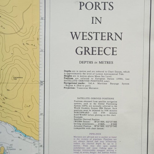 Map of Preveza wider area used, 2007, size 118x71 cm
