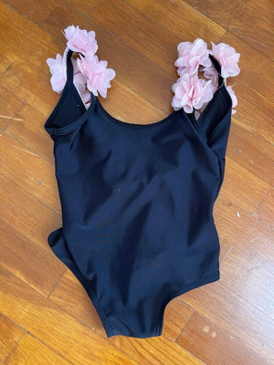 Girls' swimsuit new, black, size 92 cm
