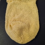 Handmade summer knitted shoulder bag, vintage style, beige