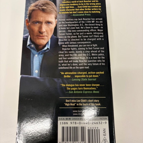 Jack Reacher: Never Go Back like new English book