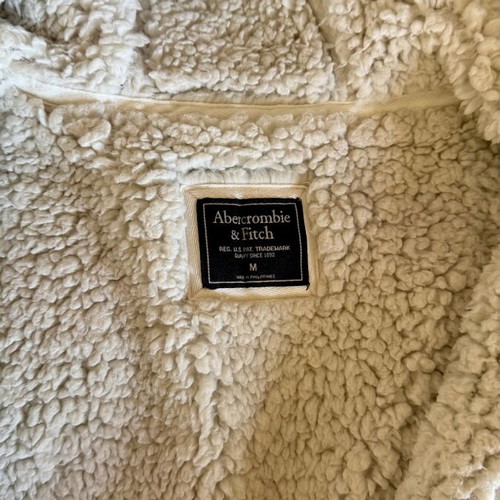 Abercrombie & Fitch women's grey hoodie jacket, size M