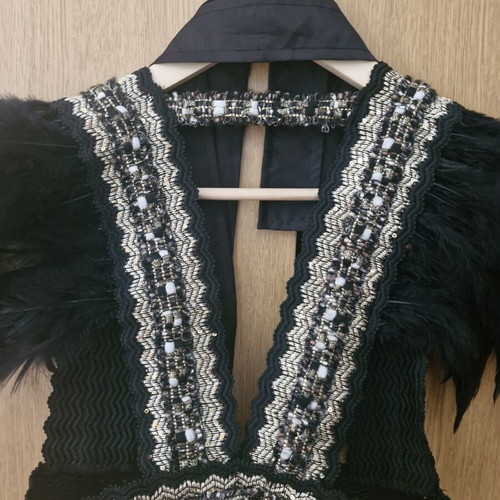 Bolero jacket The Jerkins like new with theatrical style and feather details