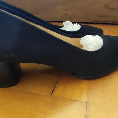 Clarks Black Leather Heels Size 38 New