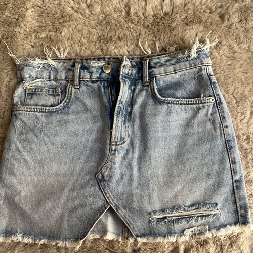 Jean γυναικεία φούστα mini Zara σε άριστη κατάσταση, μπλε, μέγεθος XS & S
