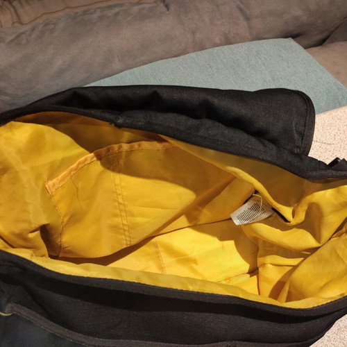 H&M shoulder bag used, black and yellow