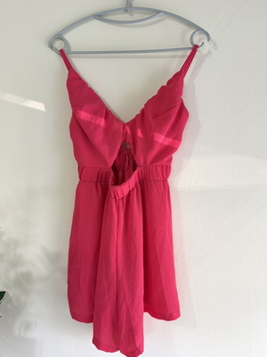 Marmalady summer playsuit with cut-out, small, fuchsia coral