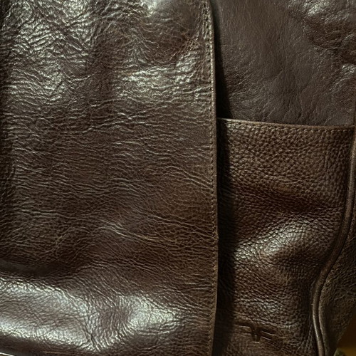 Forest leather professional bag used, large brown briefcase