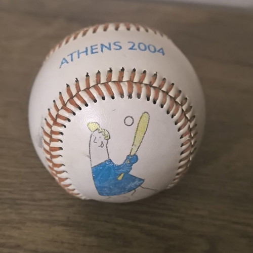 Baseball ball Athens 2004 used, Olympic Games collectible