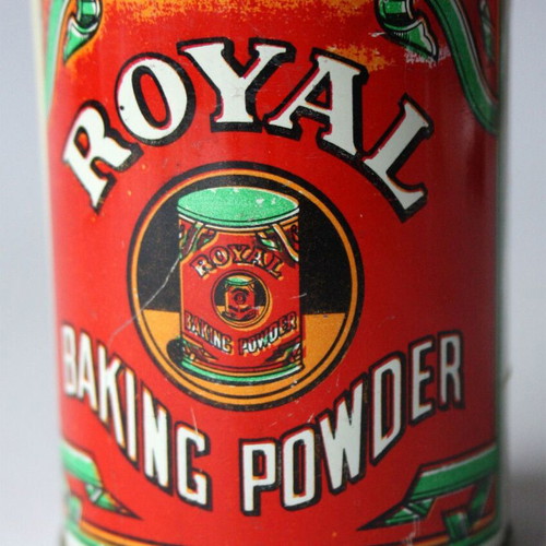 Royal Baking Powder Vintage 80's Greek Retro Metal Tin sealed