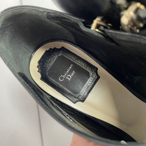 Dior leather heels like new, black, size 37.5