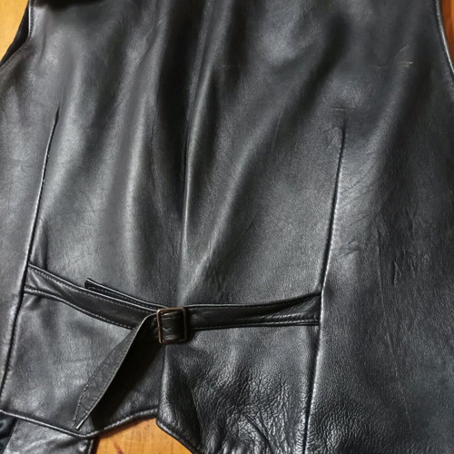 Γιλέκο δερμάτινο YSL vintage σαν καινούργιο, μαύρο, Νο 52
