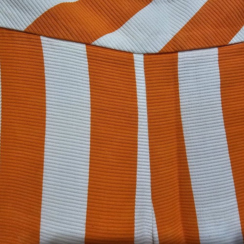 Manolo Luxury High Waist Designer Trousers like new, white and orange