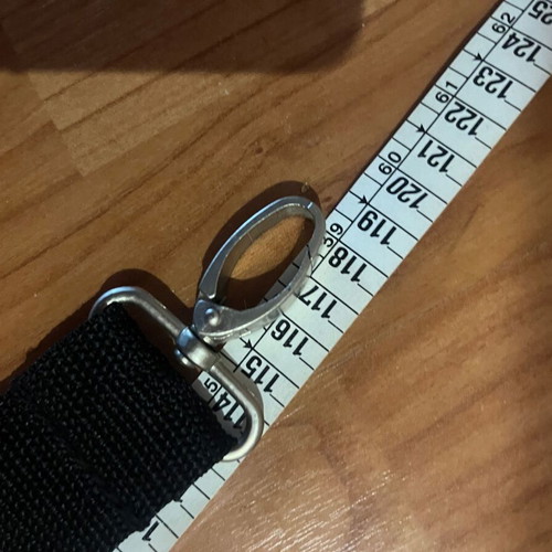 Bag strap new, black, 118cm, shoulder or crossbody with plastic pad