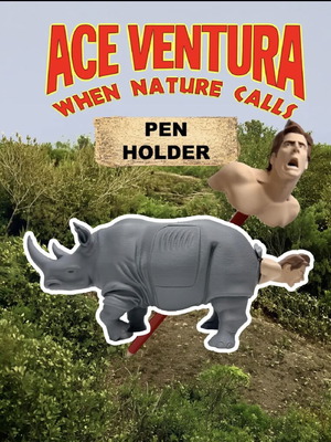 Ace Ventura Rhino Scene Pencil Holder new