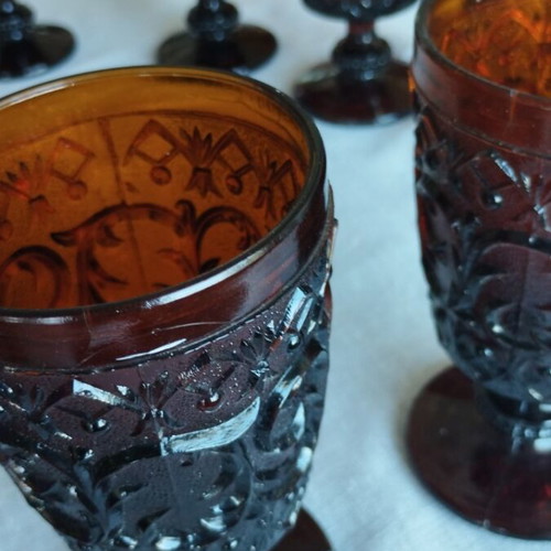 Vintage water glasses set like new, 6 pieces