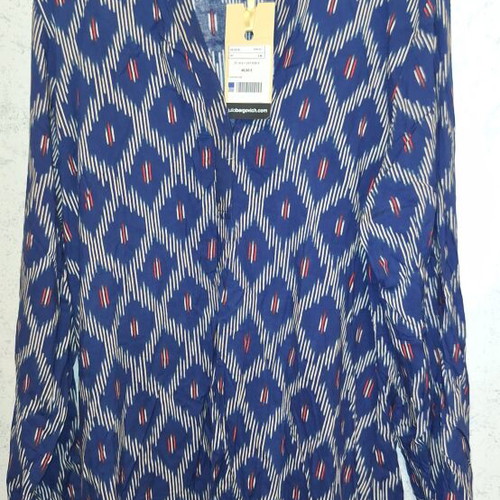 Long-sleeve summer dress kaftan M Julia Bergovich new, blue