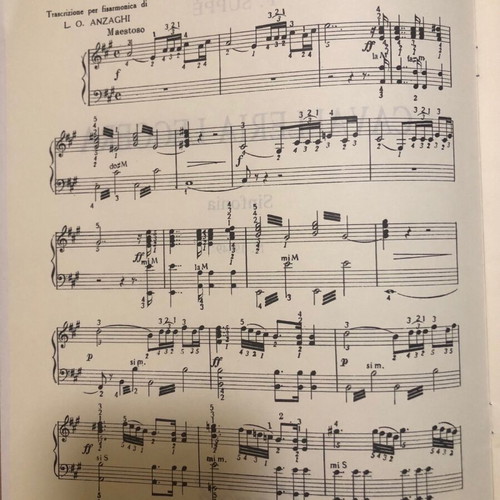 Accordion sheet music like new with works by Herold, Suppe, Rossini