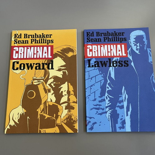Criminal TPBs like new, pack of 7 volumes by Ed Brubaker and Sean Phillips