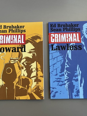 Criminal TPBs like new, pack of 7 volumes by Ed Brubaker and Sean Phillips