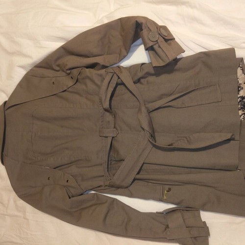 BSB trench coat new, dark beige, midi length