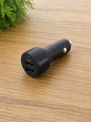 Belkin Φορτιστής Αυτοκινήτου 24W Διπλός USB σαν καινούργιο, μαύρος