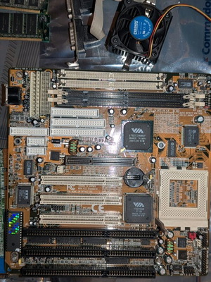 Shuttle HOT-591P V2.0 Super Socket 7 Baby AT motherboard used
