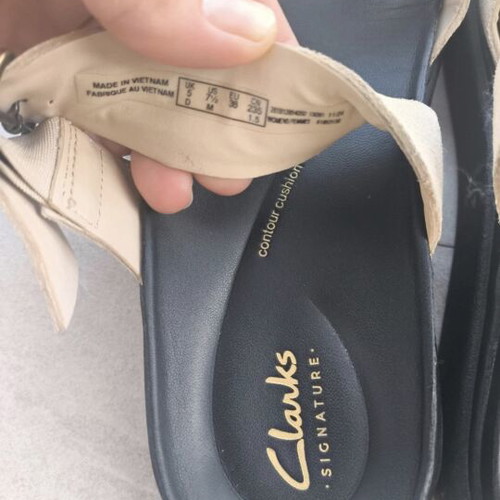 Clarks leather platform sandals like new with arch support size 38