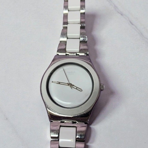 Swatch Irony women's watch steel bracelet white SR626sw like new