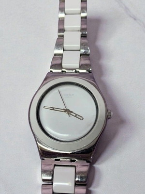 Swatch Irony women's watch steel bracelet white SR626sw like new