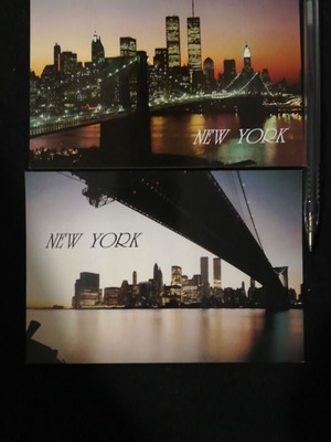 New York postcards Brooklyn Bridge set of 2 like new