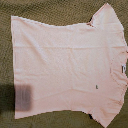 Lacoste pique women's shirt used, soft pink