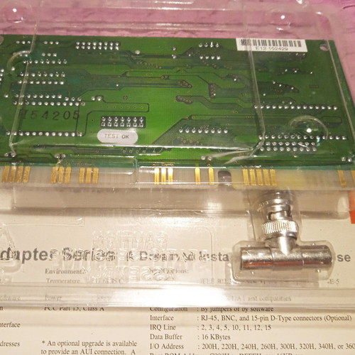 Genius LAN GE2000II Ethernet Adapter sealed vintage ISA combo card, new