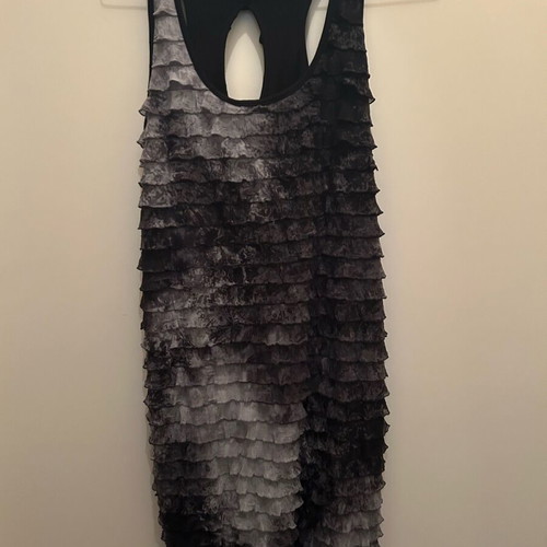 Fitted dress like new, gray, size M