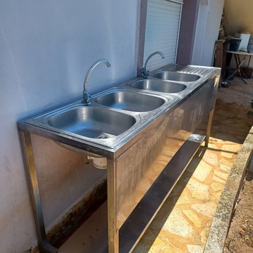 Stainless Steel Sink Used With 4 Basins 60x2 Meters