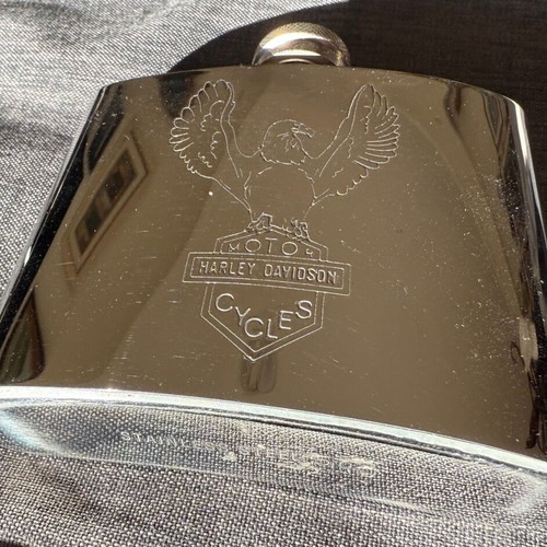 Harley Davidson 5oz stainless steel flask used