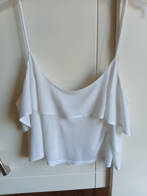 Crop top Pull & Bear used, white, size M
