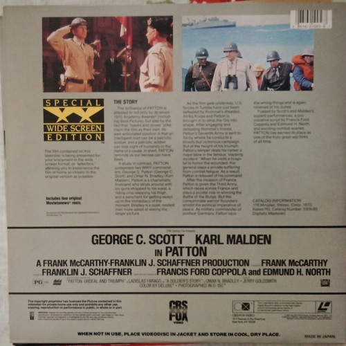 Patton LaserDisc like new